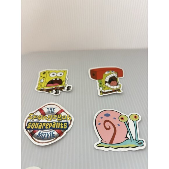 SpongeBob SquarePants 6pc Vinyl Stickers Lot Cartoon Water Bottle Laptop Decals - Picture 2 of 4